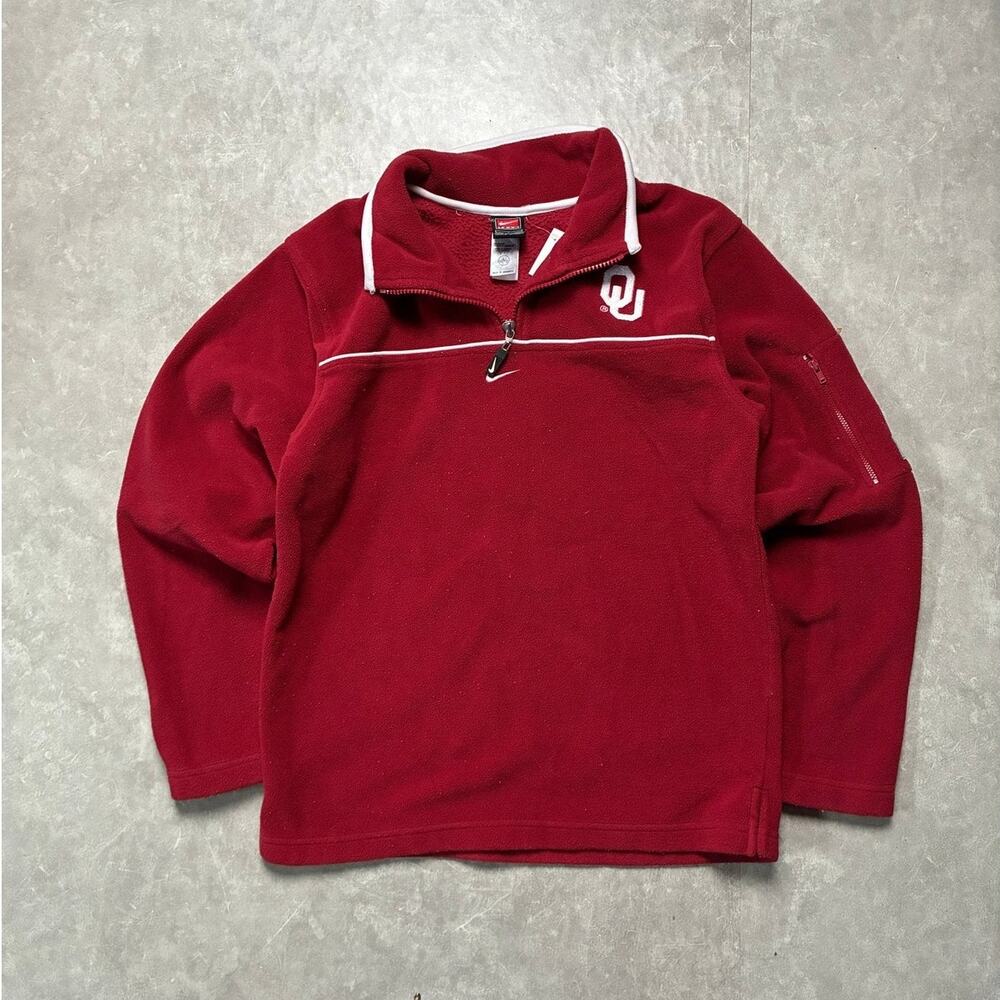 90s Vintage Oklahoma Sooners Nike Red Fleece -M